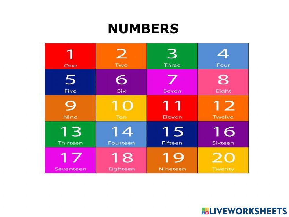 Numbers and colours