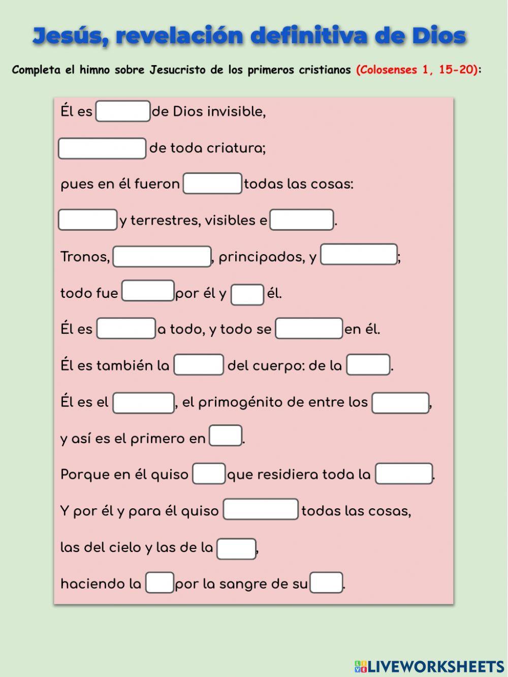 Jesús, revelación definitiva de dios