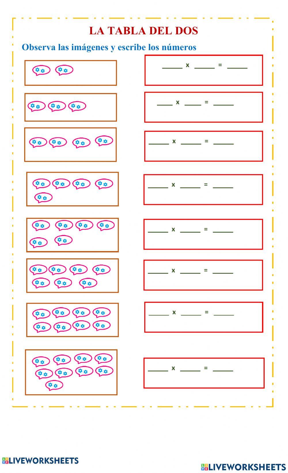 Tabla del 2- 4ª parte
