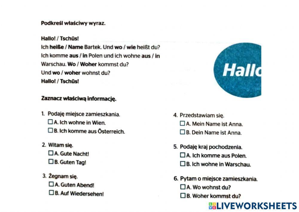 Meine Deutschtour Sprawdzian J Niemiecki Kl 7 Deutschtour Fit Klasa 7 | LiveWorksheets | 2218732