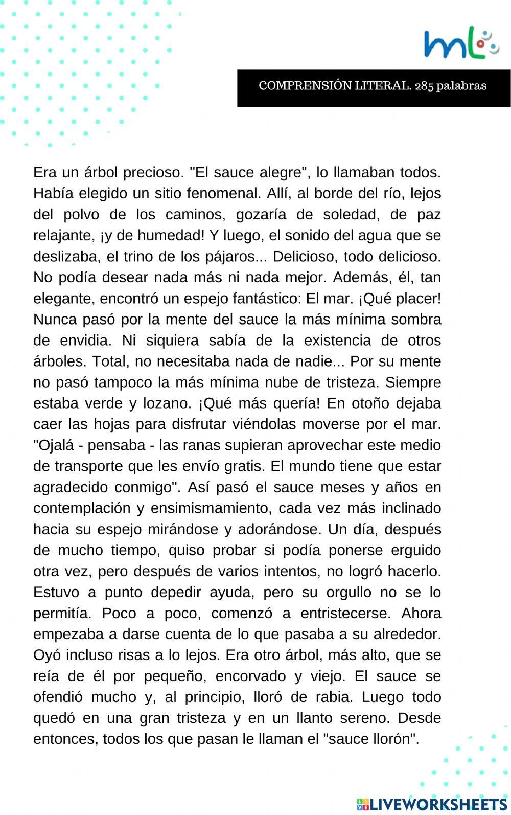 Comprensión lectora