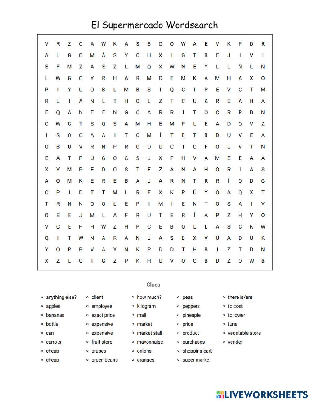 La comida (el supermercado)