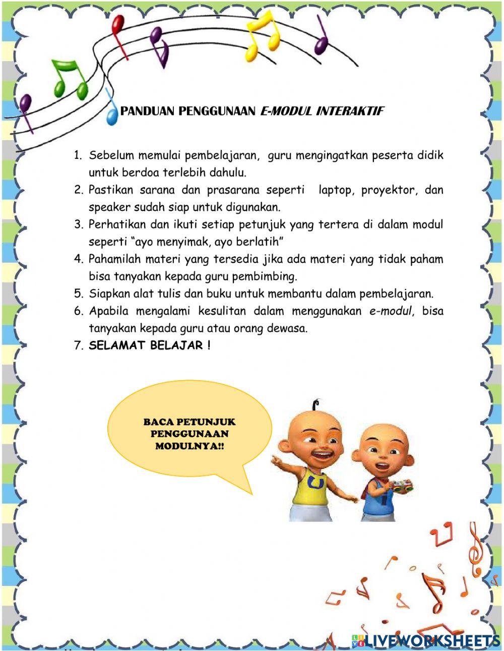 E-modul interaktif materi sbdp