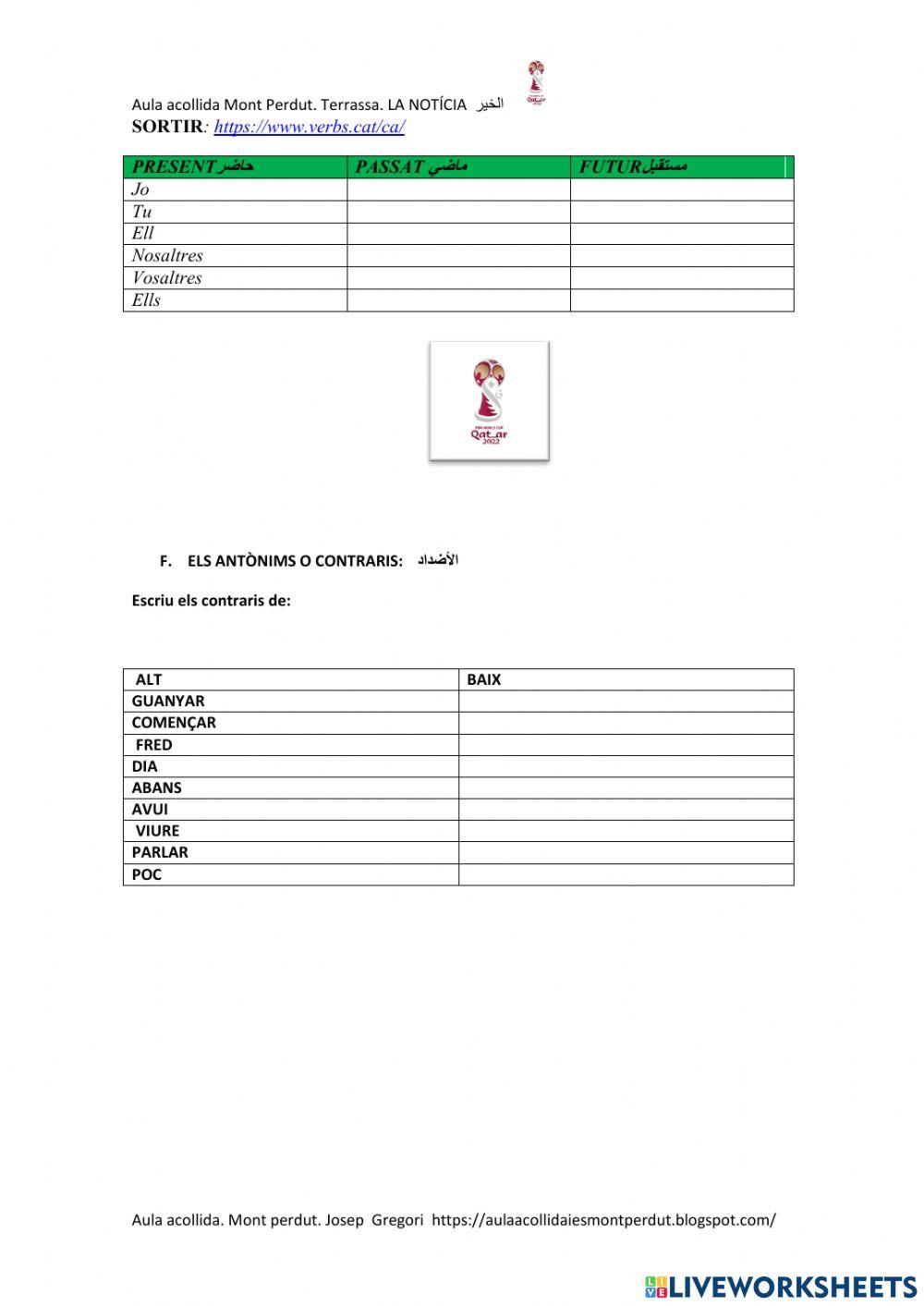 La notícia  الخبر  activitats 2