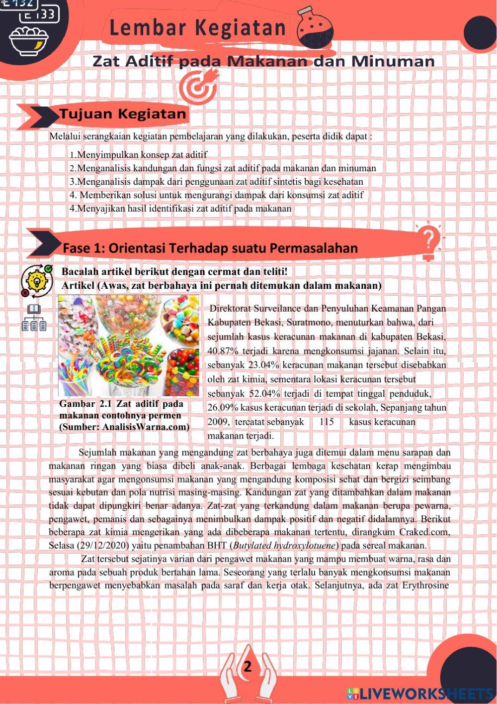 Zat Aditif pada Makanan