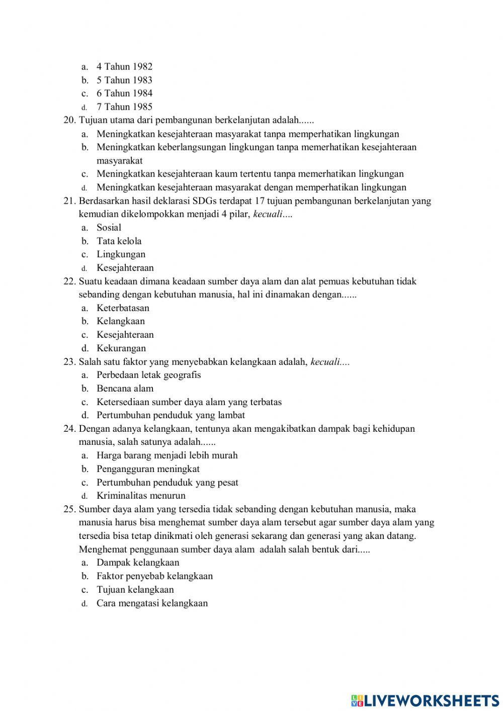 Ulangan harian ips bab 2