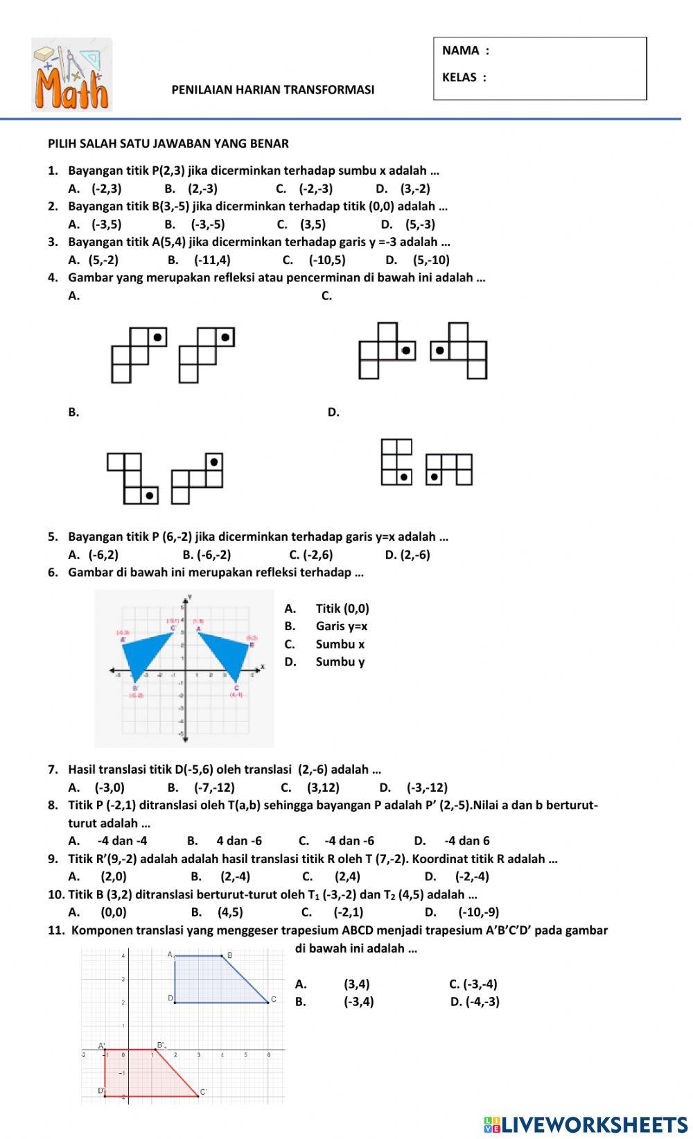 A-penilaian harian transformasi