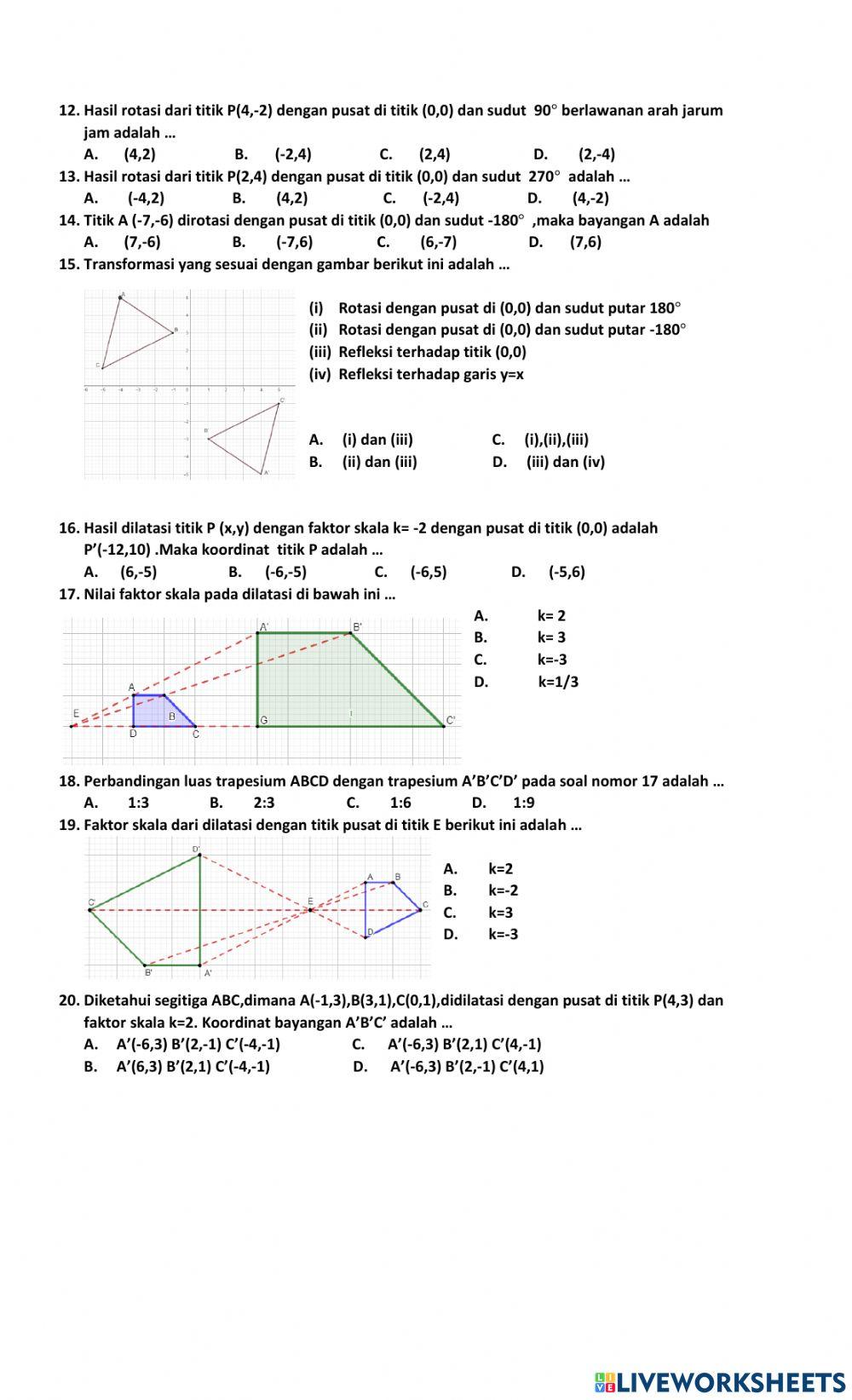 A-penilaian harian transformasi