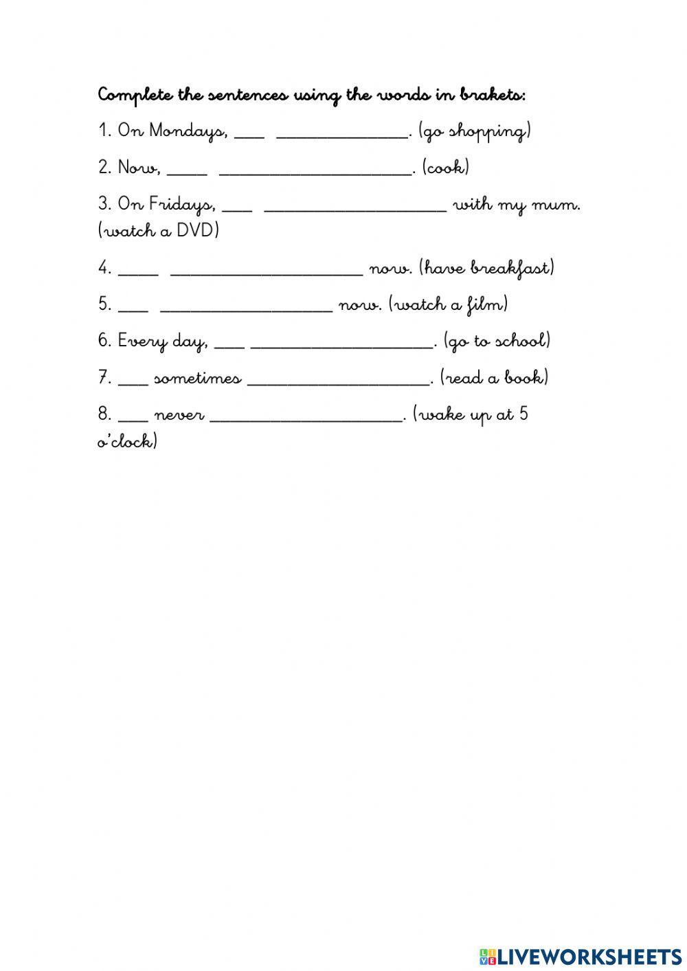 Present simple vs present continuos