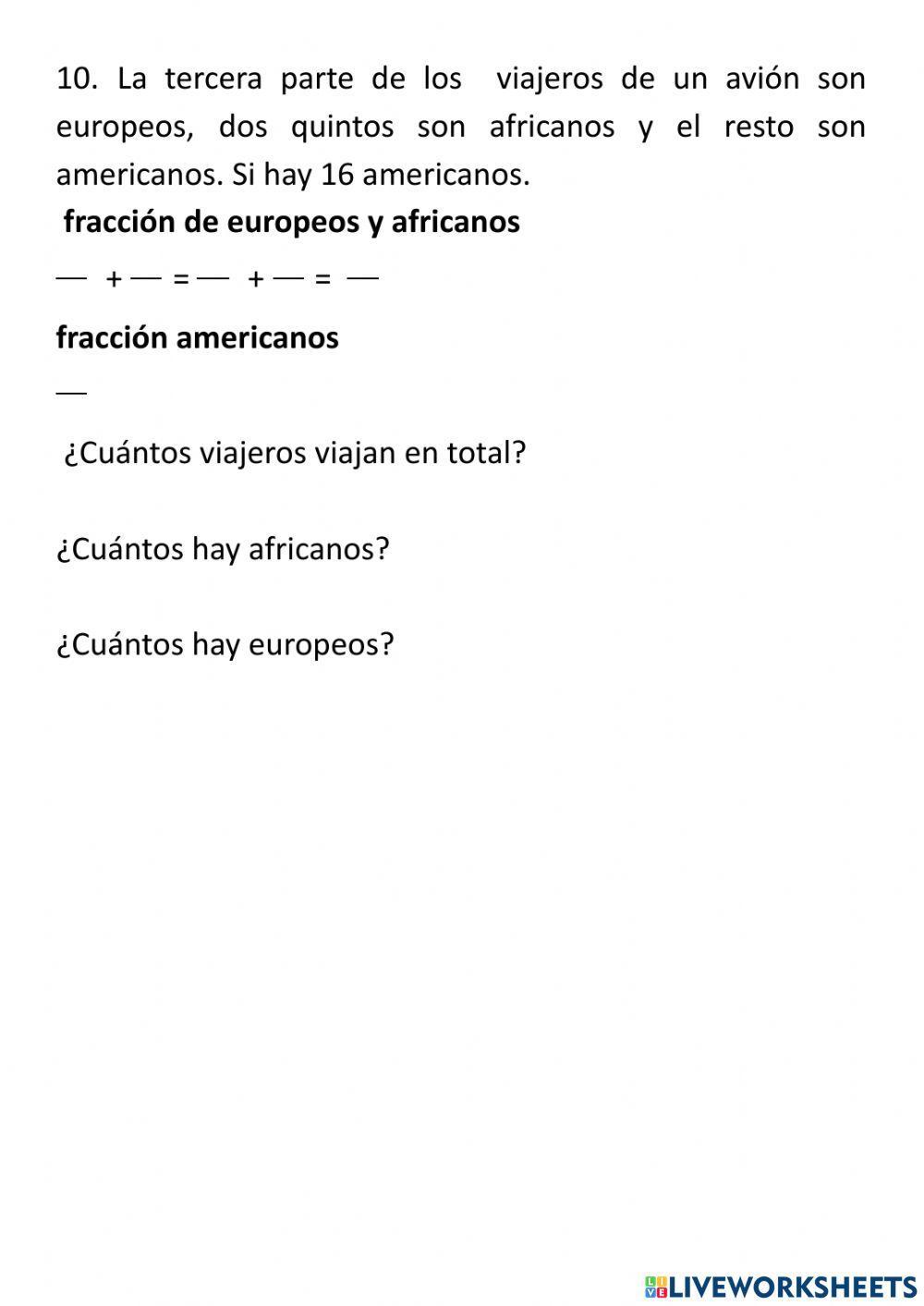 Examen fracciones