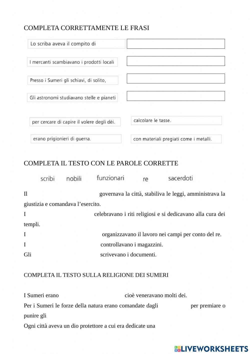 I Sumeri : società e religione