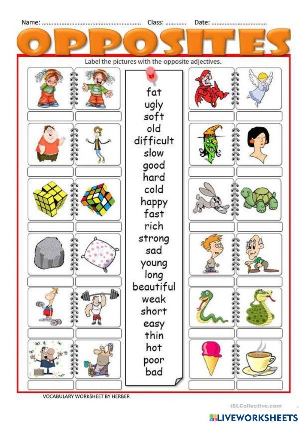 Opposites adjectives