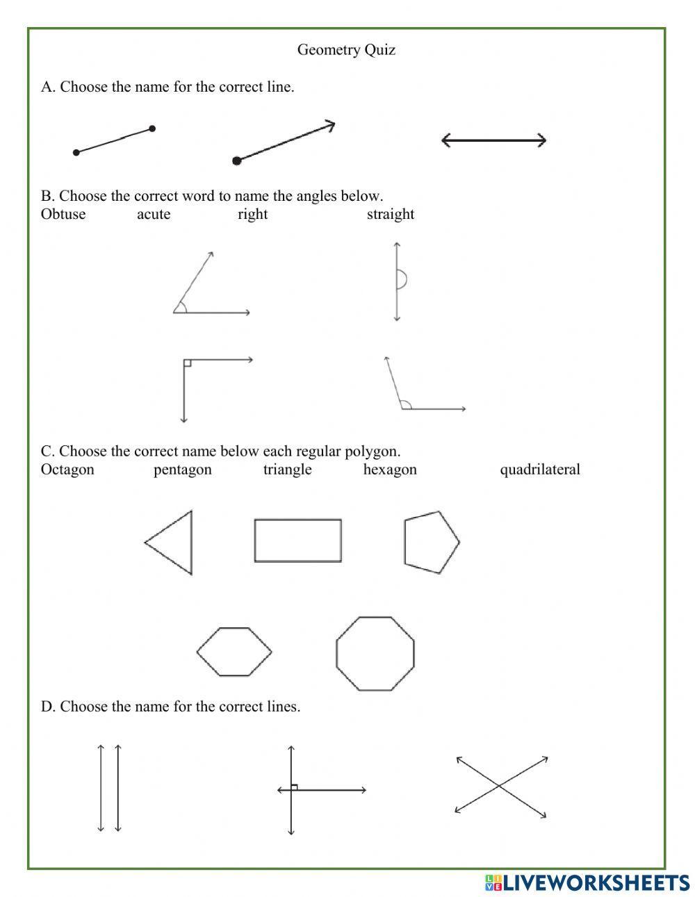 Geometry quiz 2