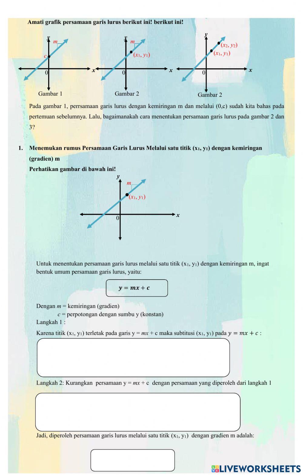 LKPD Persamaan Garis Lurus