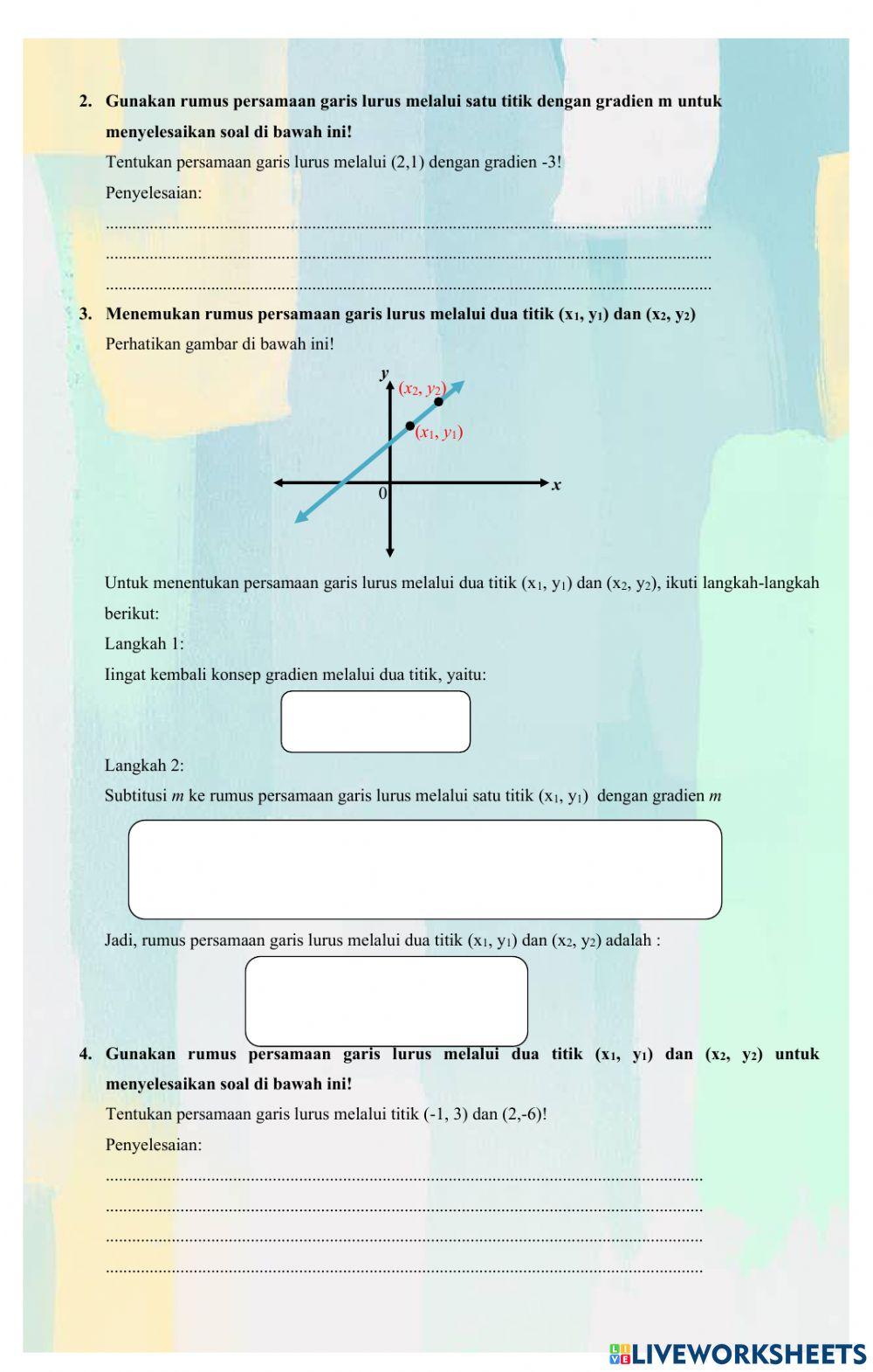 LKPD Persamaan Garis Lurus
