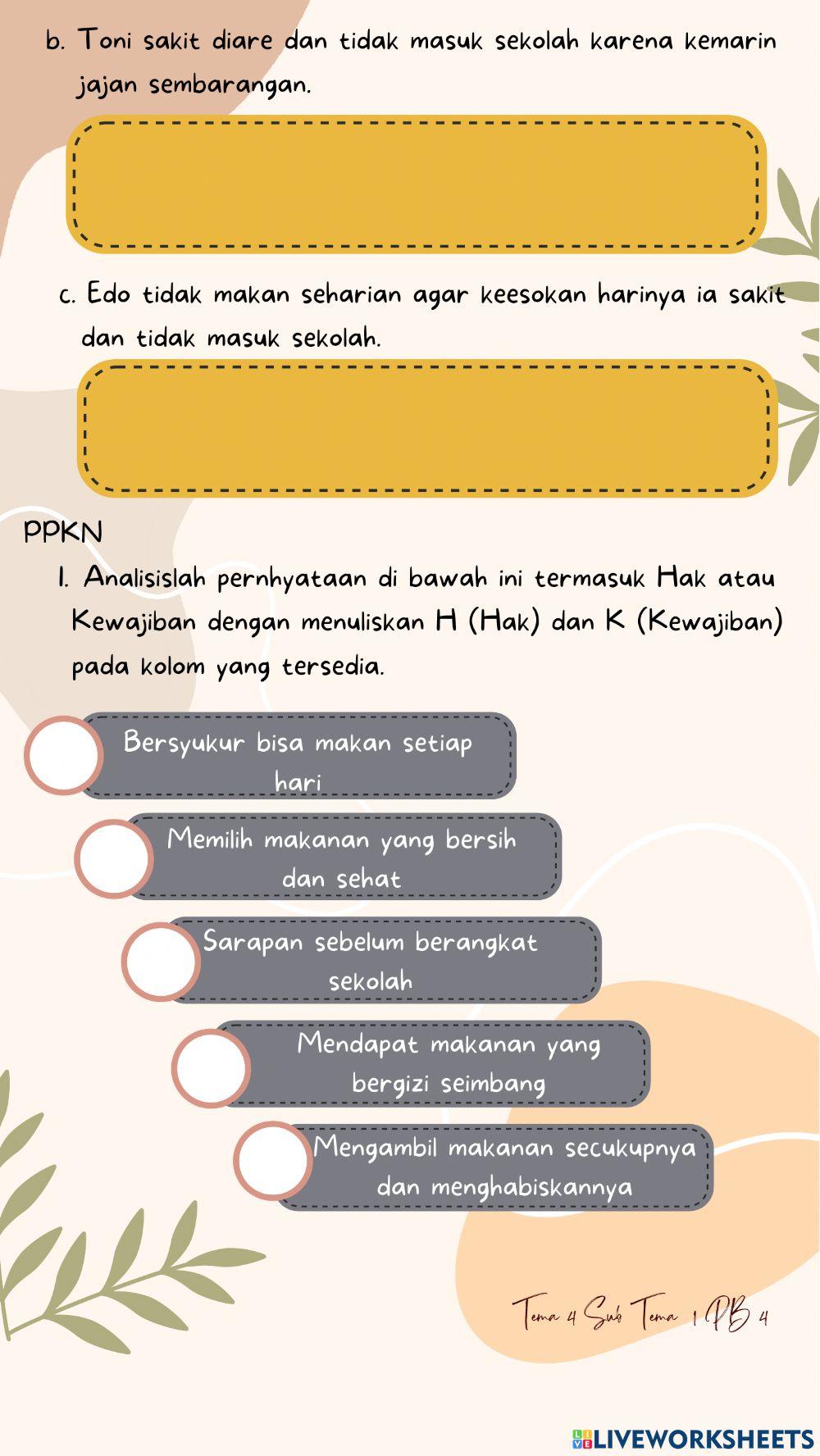 Evaluasi hak dan kewajiban
