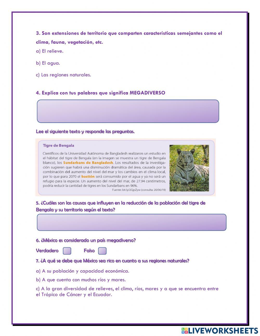 Examen de geografía primer trimestre