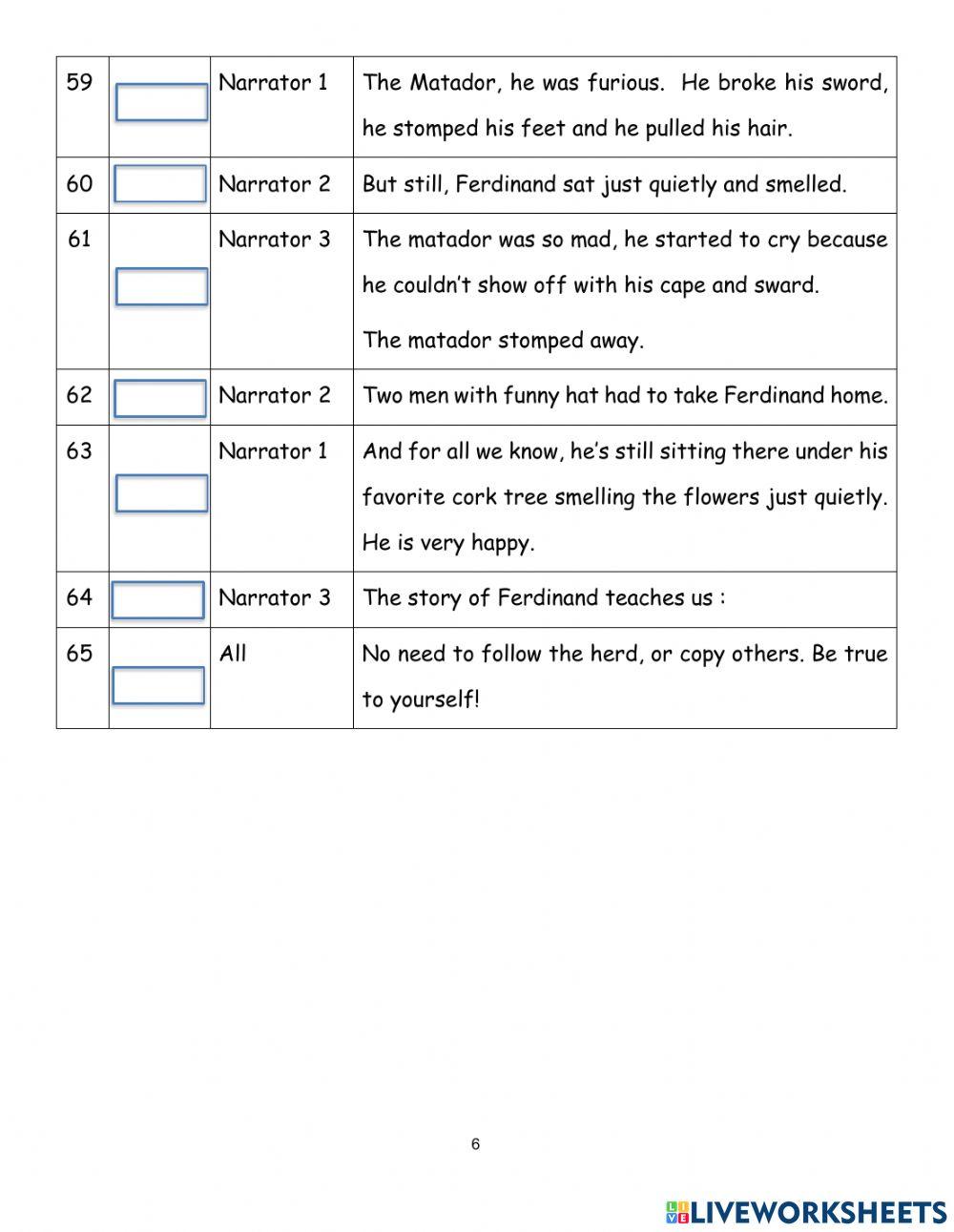 111 Reader's Theater - the story of Ferdinand