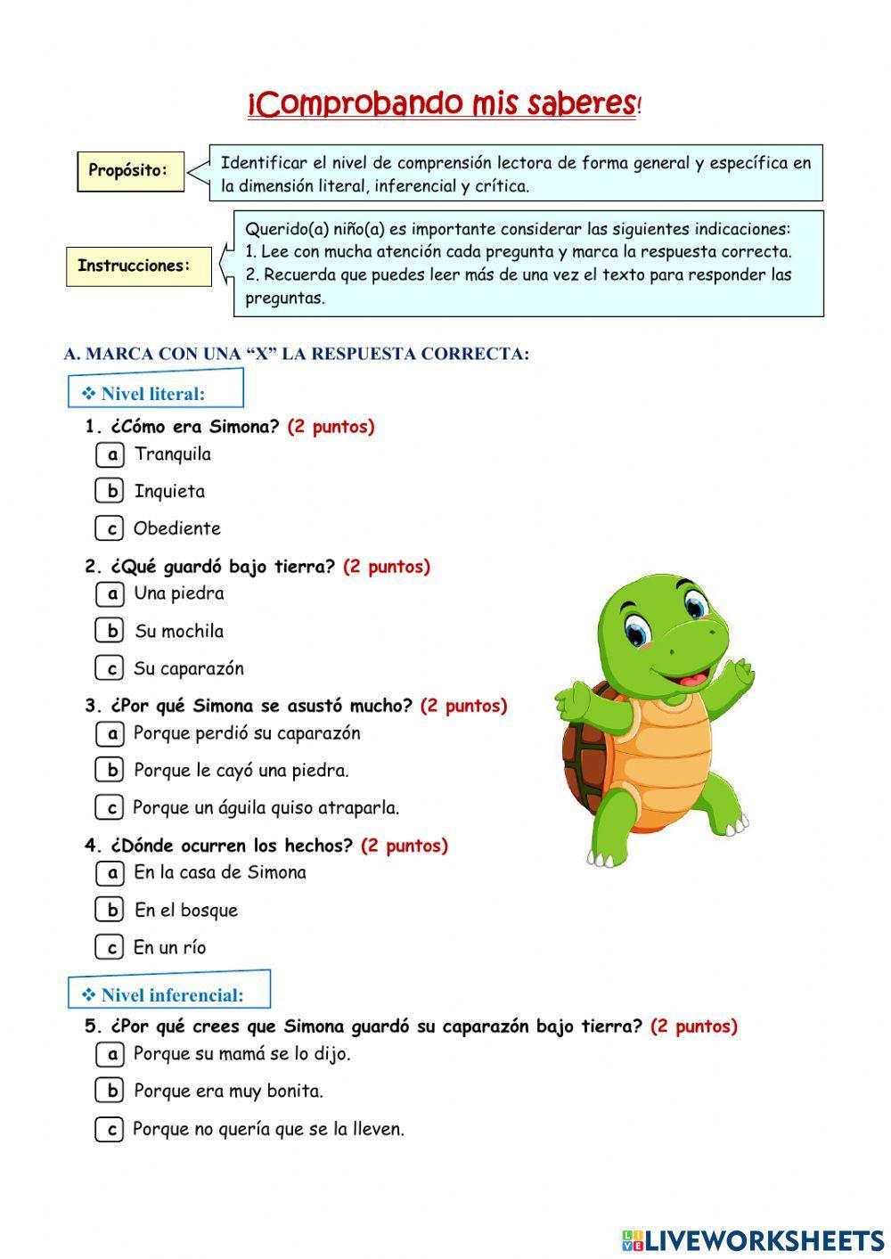 Cuento: La tortuga Simona