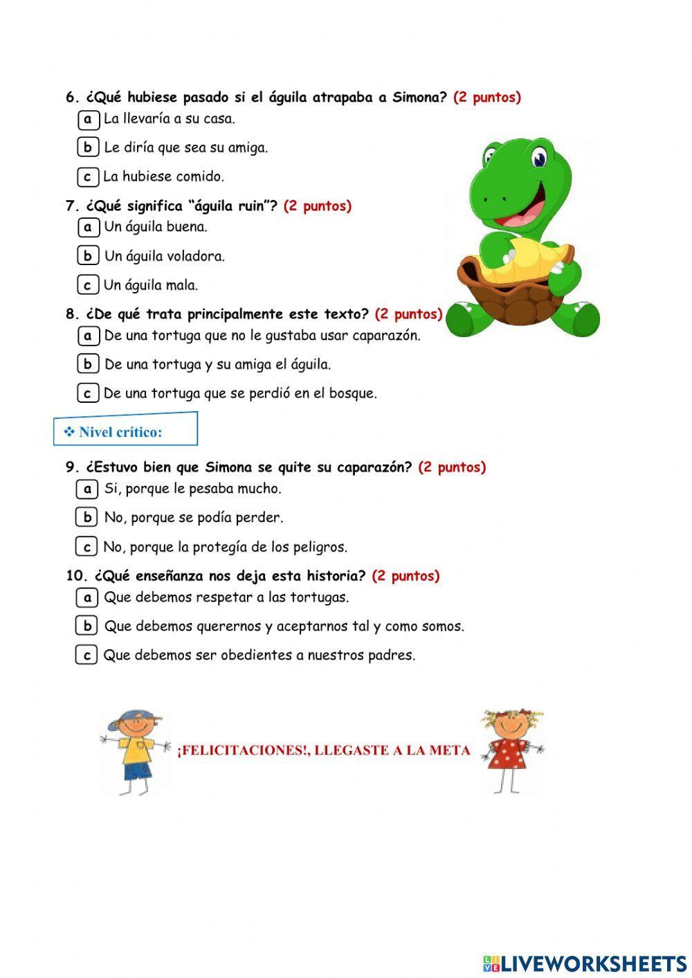 Cuento: La tortuga Simona