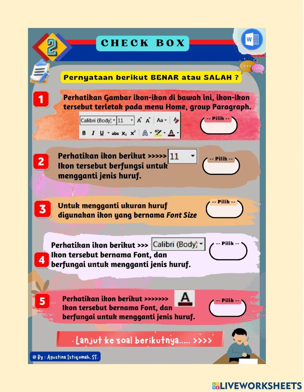 Latihan soal tik kelas 5