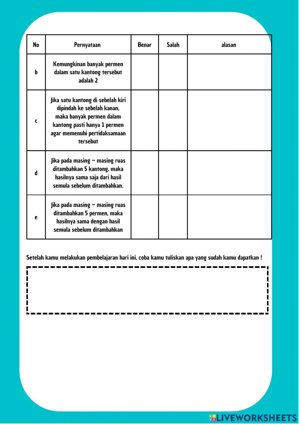 Pertidaksamaan Linier Satu Variabel