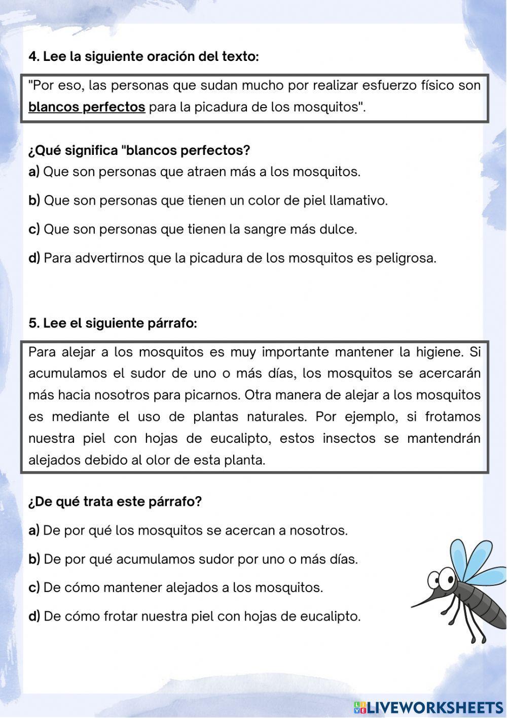 ¿ Por qué pican los mosquitos?