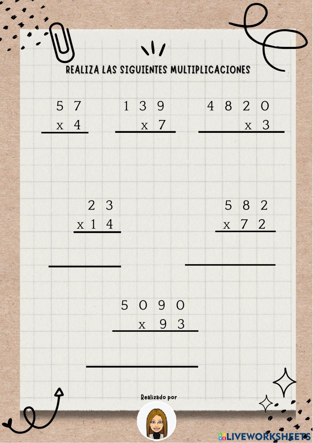 Operaciones combinadas y multiplicaciones
