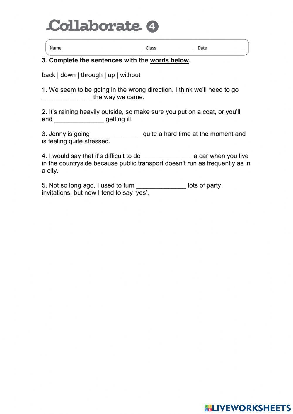 Grammar and vocabulary 1st term