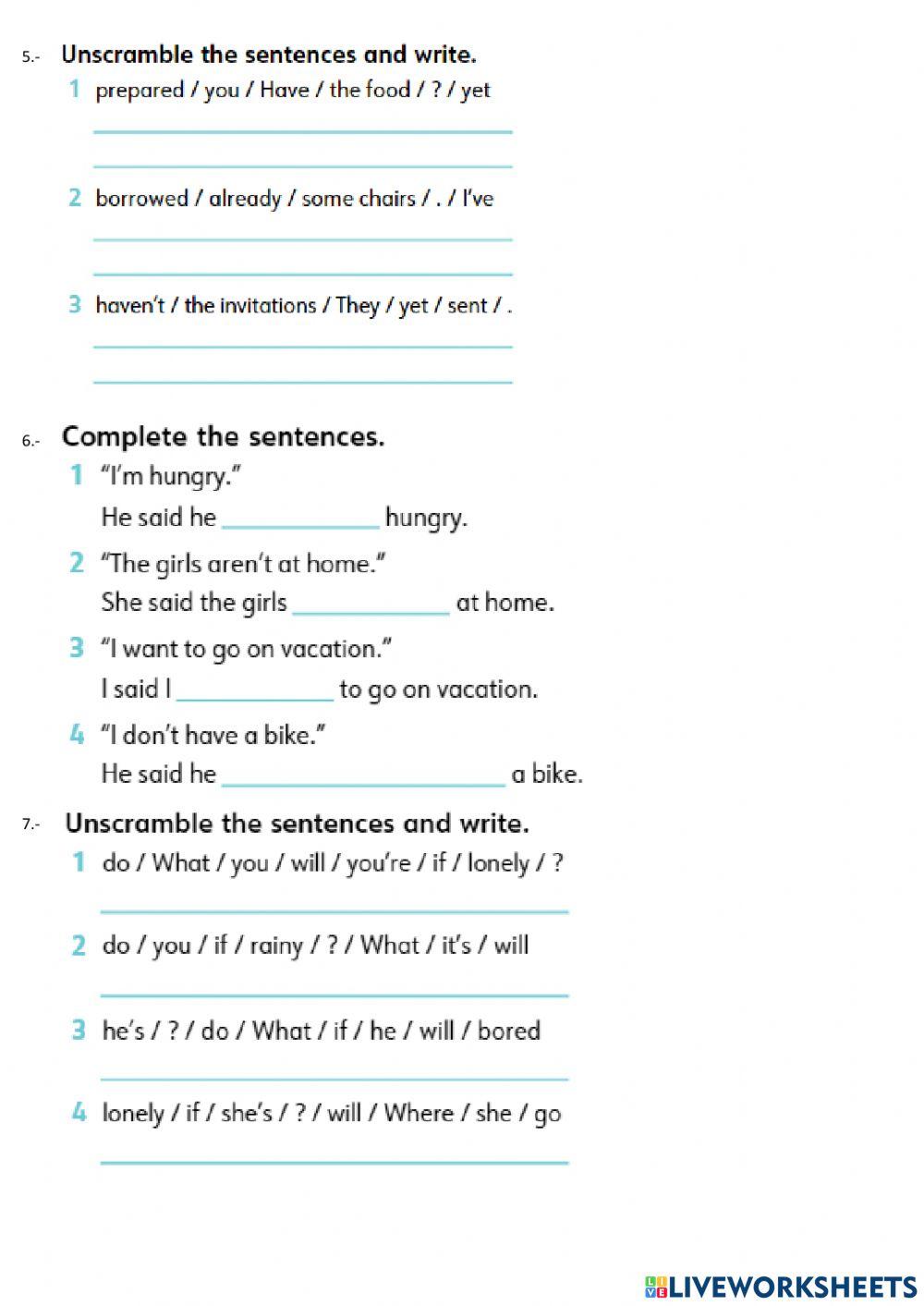 FINAL EXAM 6TH GRADE 3ER TRIMESTRE