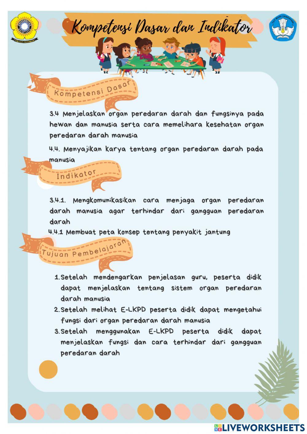 E-LKPD Materi Gangguan pada Organ Peredaran Darah Manusia