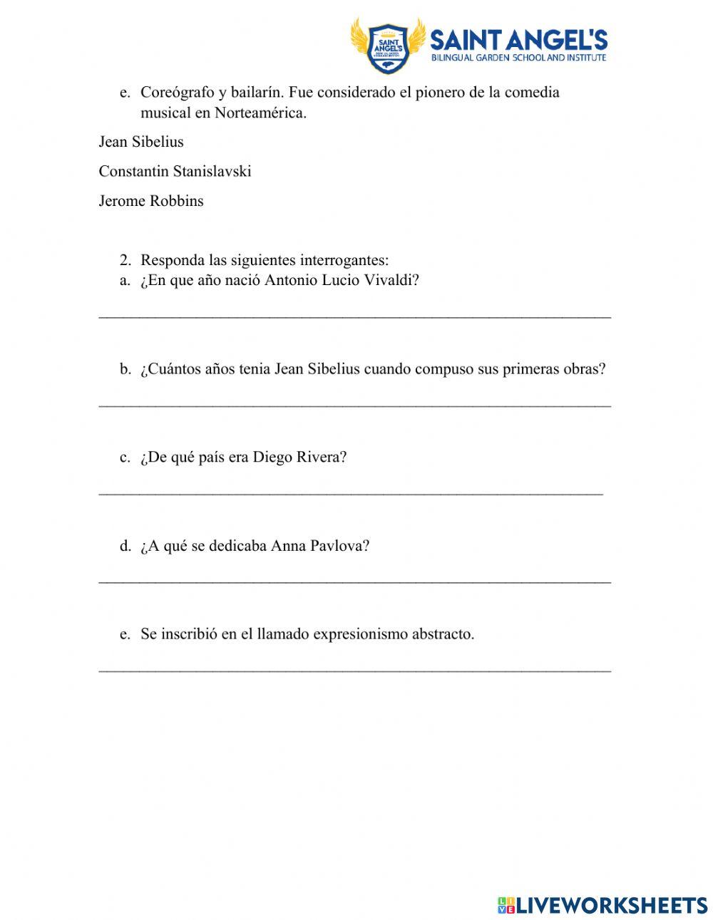 Examen de nivelación Examen de nivelación