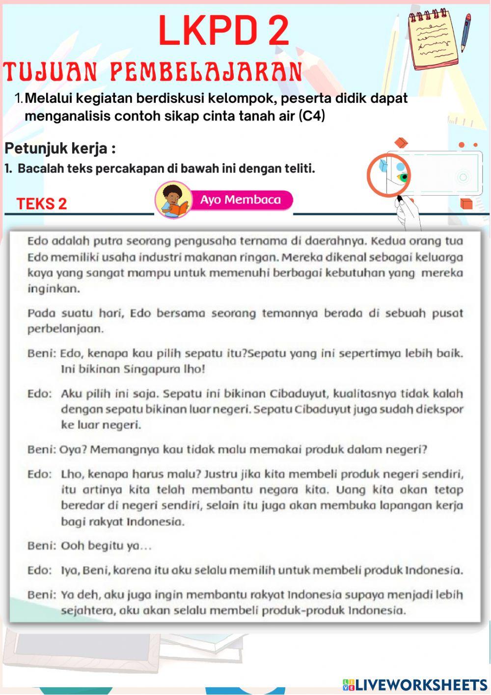 Lkpd kelas vi bahasa pkn