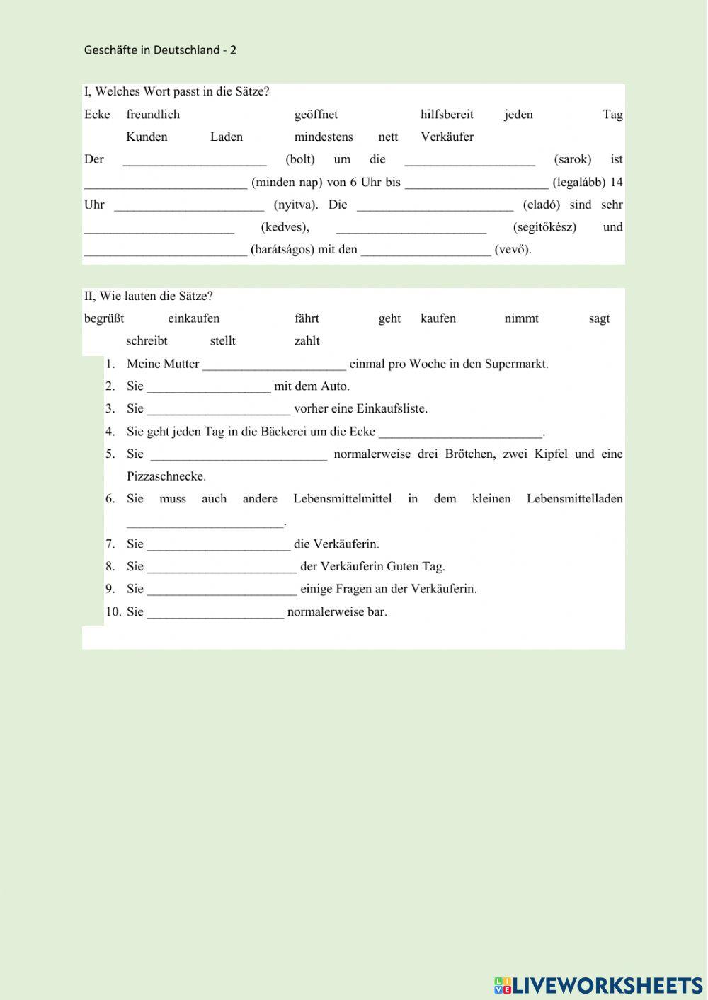 Supermärkte in Deutschland - 2 Ung-Deutsch