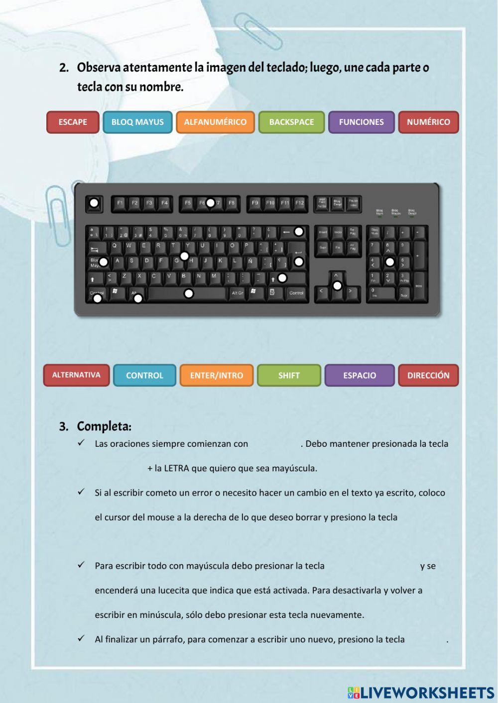 Prácticas con el teclado