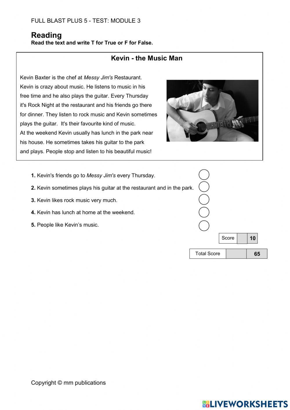 Module 3 Test | Free Interactive Worksheets | 6915837