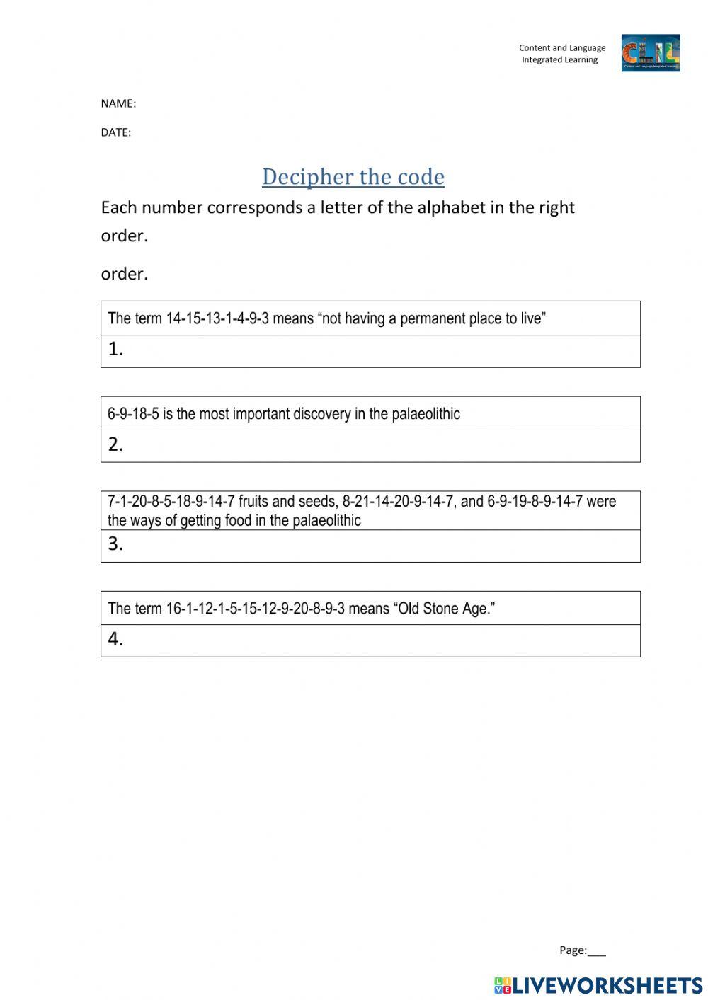 Words of the Palaeolithic