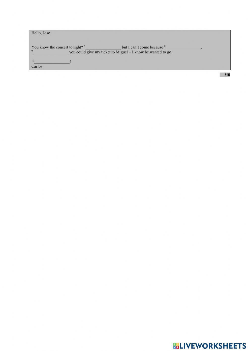 Language Test Unit 7 (Wider World 2)