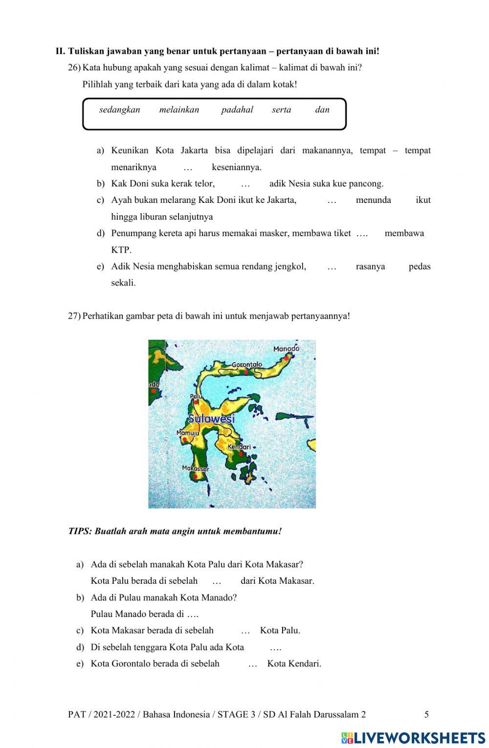 PAS Bahasa Indonesia Kelas 3 ICP 2022