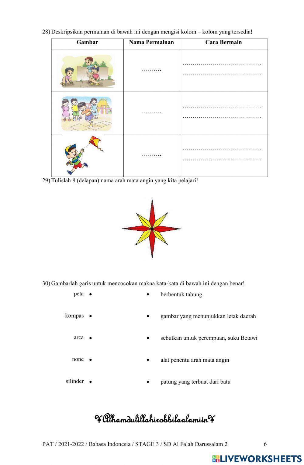 PAS Bahasa Indonesia Kelas 3 ICP 2022