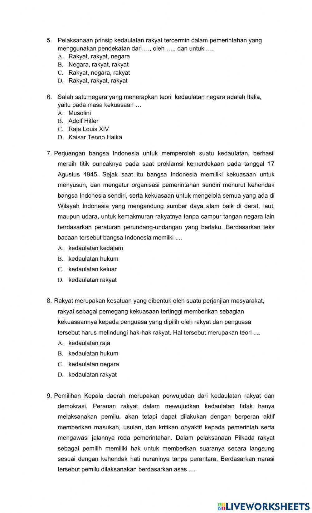 Penilaian harian ppkn