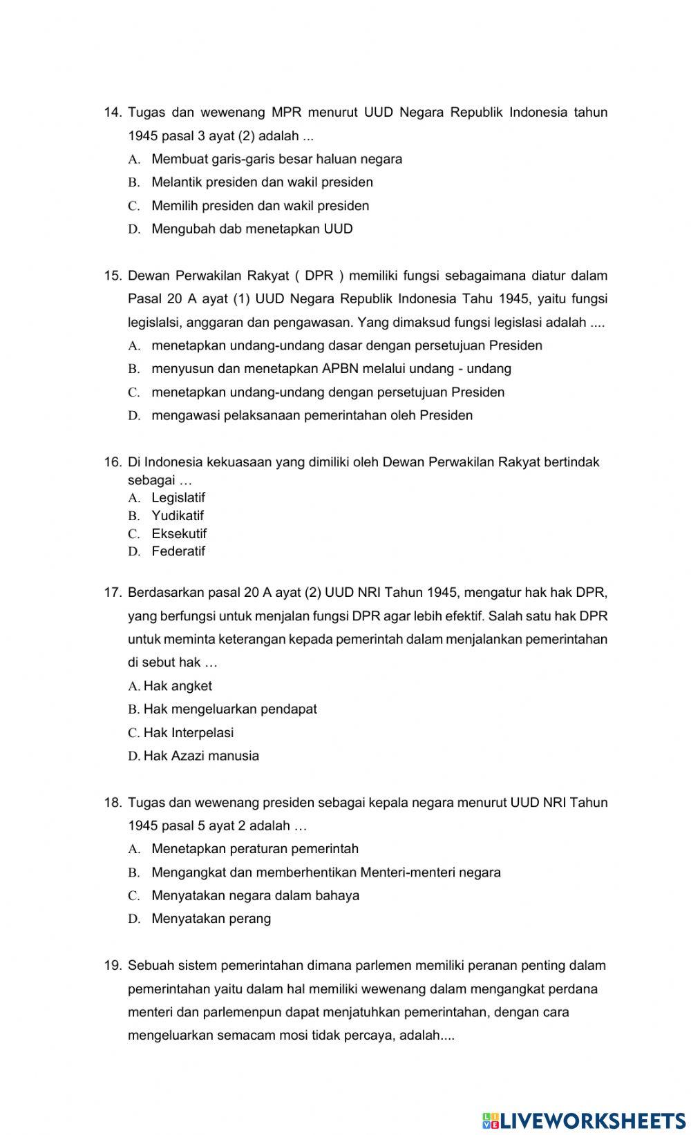 Penilaian harian ppkn