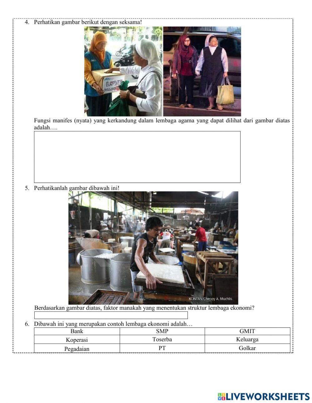 LKPD Lembaga Agama dan Lembaga Ekonomi