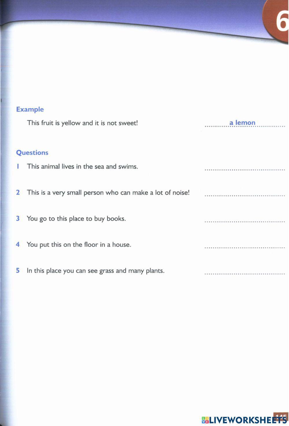 Succeed Movers Reading and writing test 6