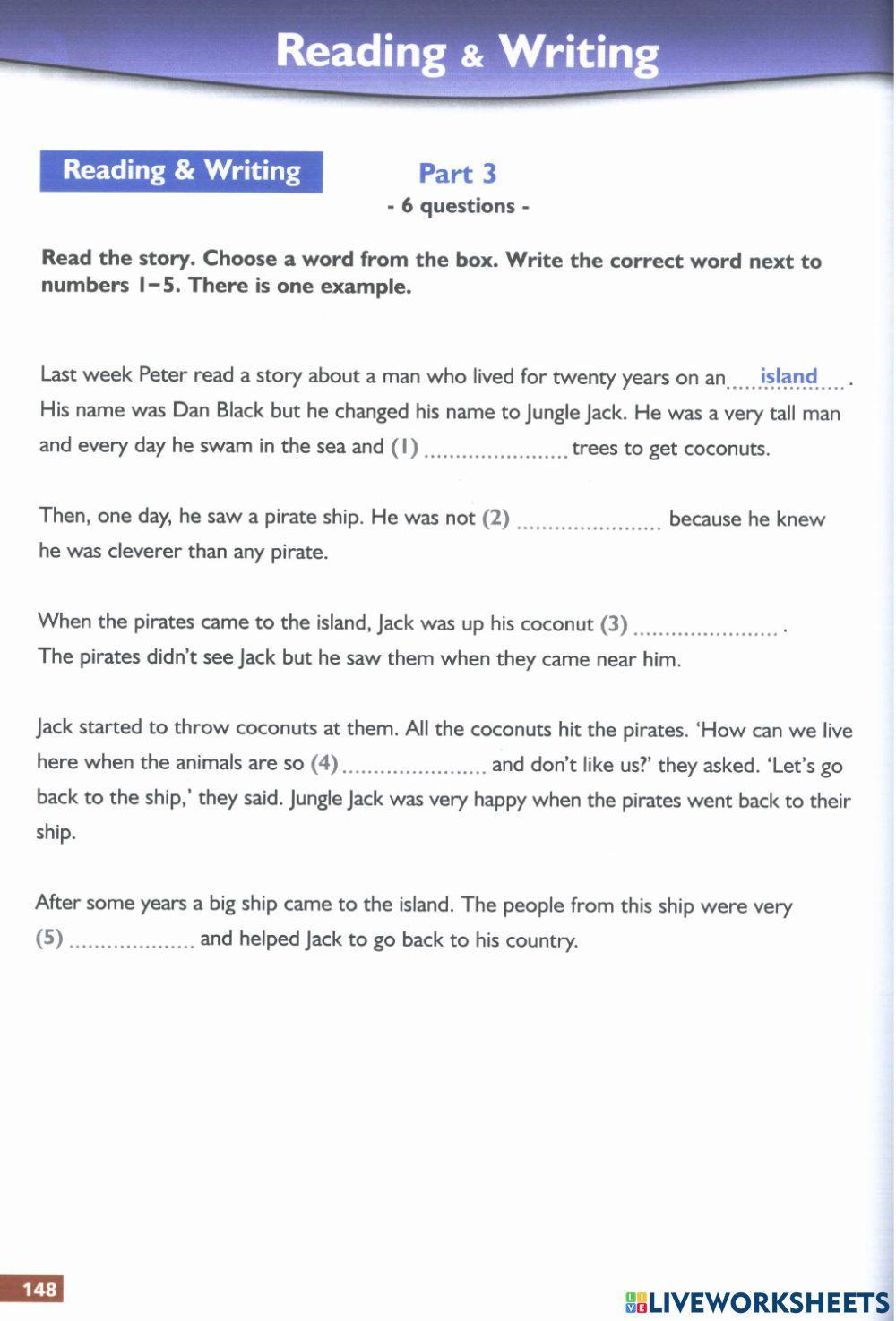 Succeed Movers Reading and writing test 6