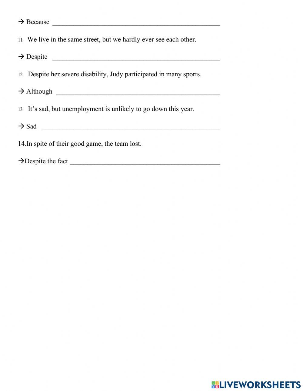 2221475 Unit 7 Grade 12 Although In spite of 2221475 Unit 7 Grade 12 Although In spite of