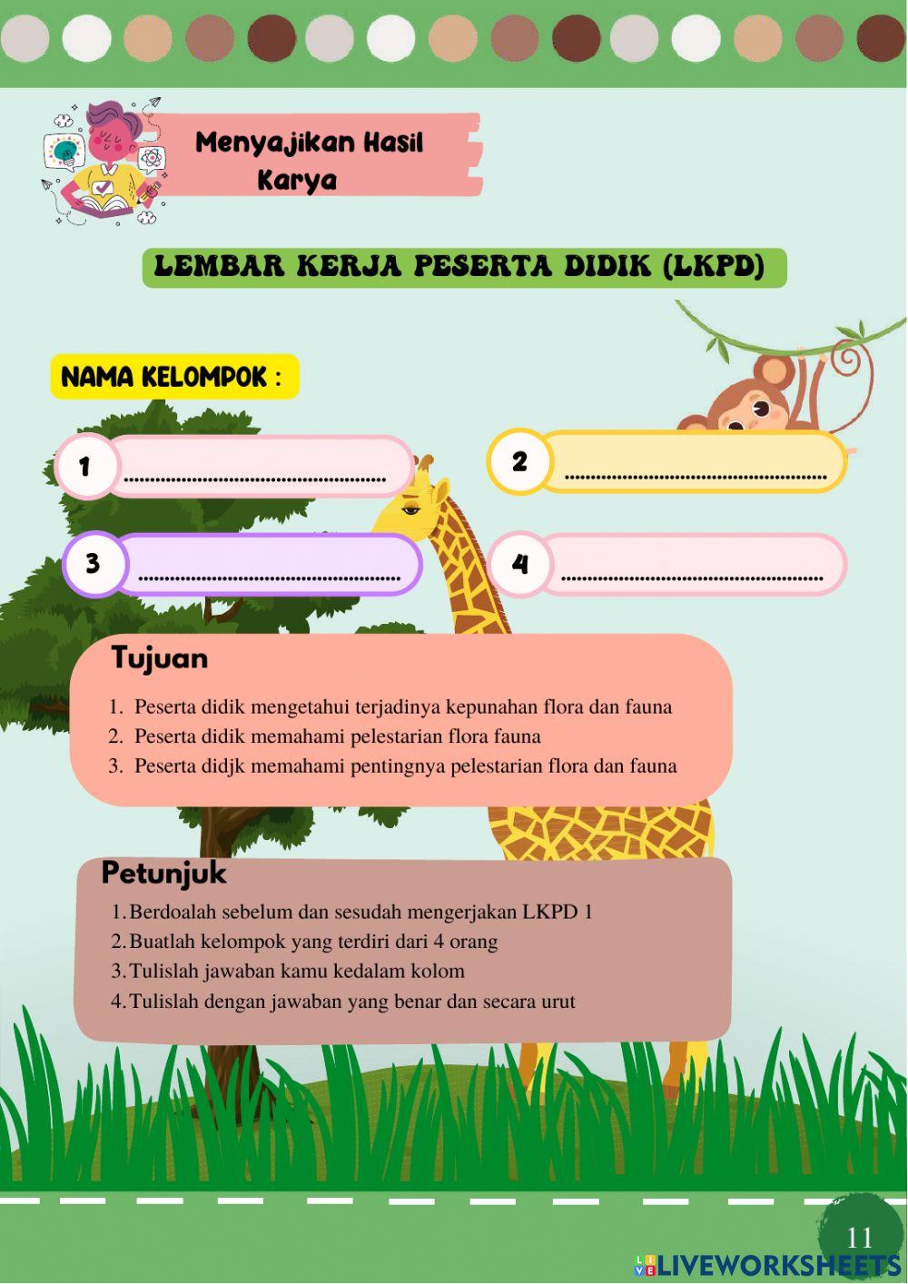 LKPD 1 Pelestraian Hewan dan Tumbuhan