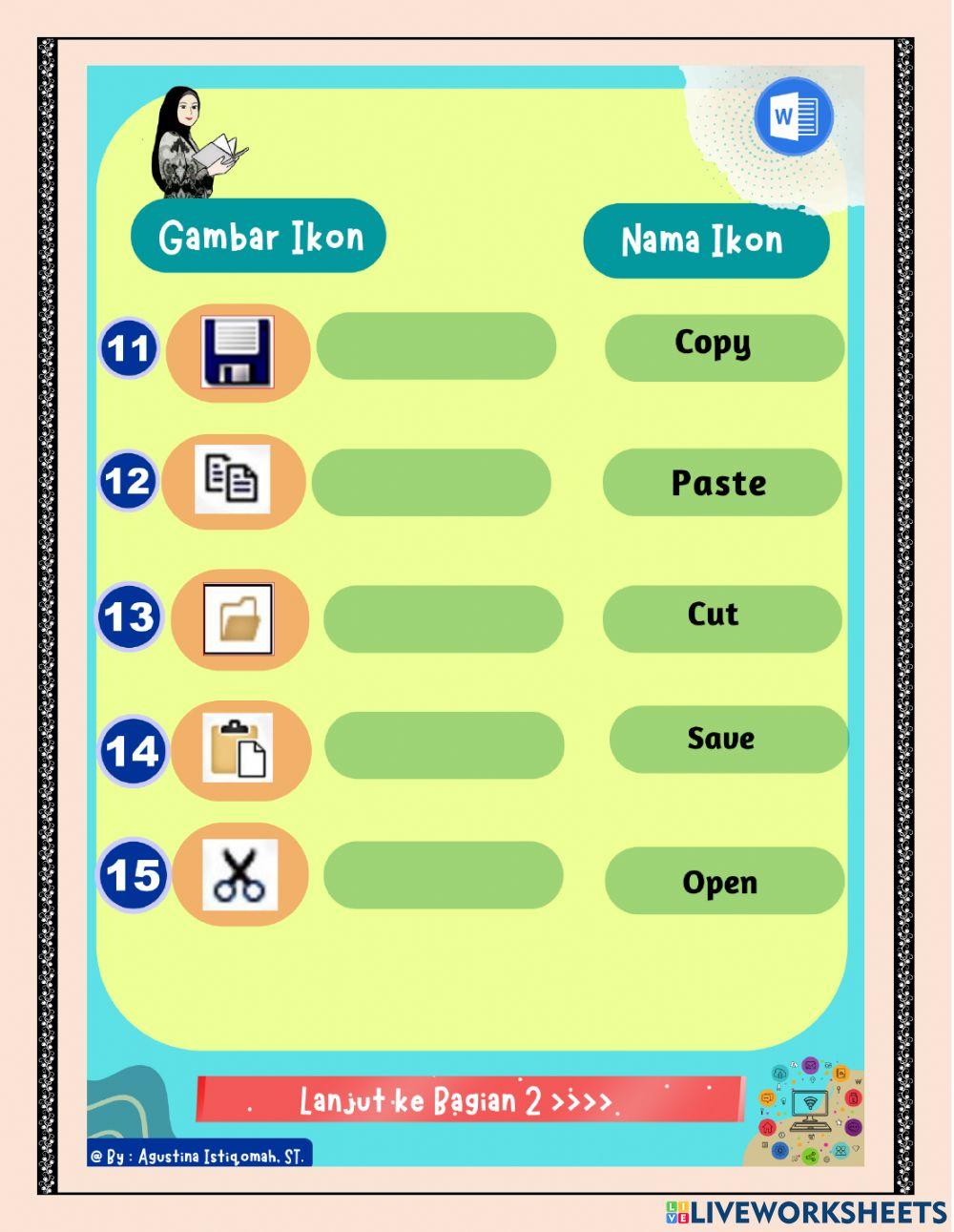Latihan soal ikon word (menu home)