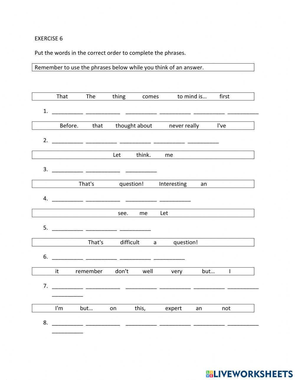 IE1, Unit 7, Speaking, Exercise 6