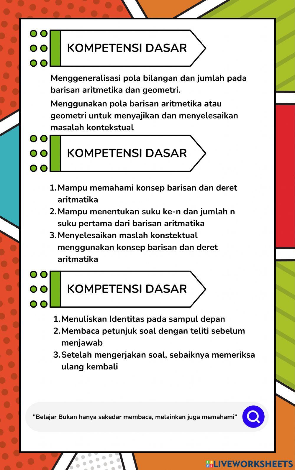 Barisan dan deret aritmatika